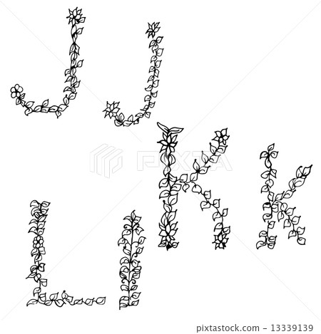 Alphabet in style of a sketch (the letters J, K, L) Alphabet in style of a sketch (the letters J, K, L) 13339139
