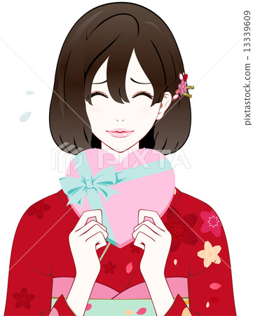 和服女性禮物痛苦地笑 和服女性禮物痛苦地笑 13339609