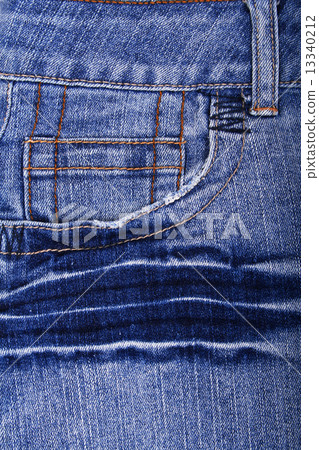 Blue jeans fabric with pocket as background Blue jeans fabric with pocket as background 13340212