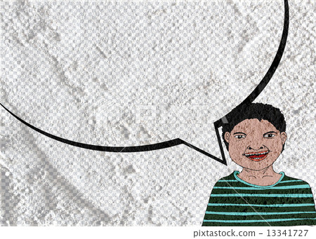 People thinking people talking and Speech Bubble on Cement wall People thinking people talking and Speech Bubble on Cement wall 13341727