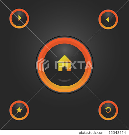 navigation light buttons eps10 13342254
