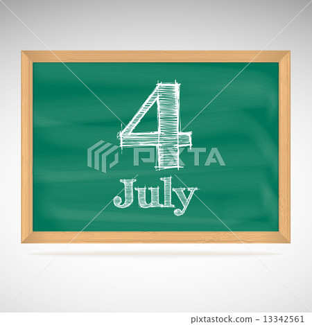 July 4, day calendar, school board, date July 4, day calendar, school board, date 13342561