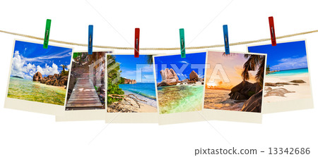 Vacation beach photography on clothespins 13342686