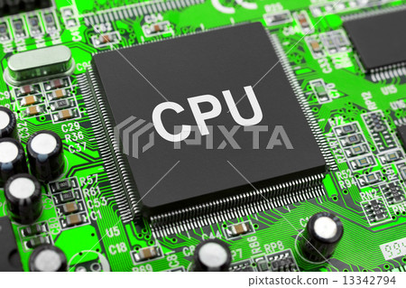 Macro of computer chip 13342794