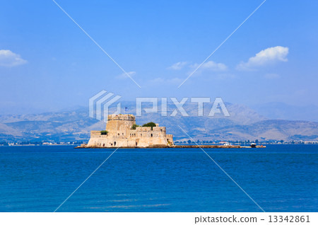 Bourtzi castle island in Nafplion, Greece 13342861