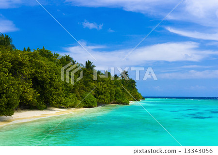 Ocean and tropical beach 13343056