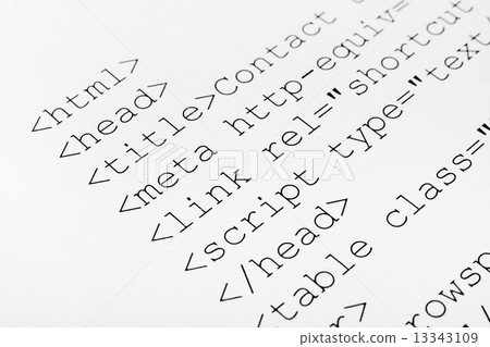 Printed internet html code 13343109