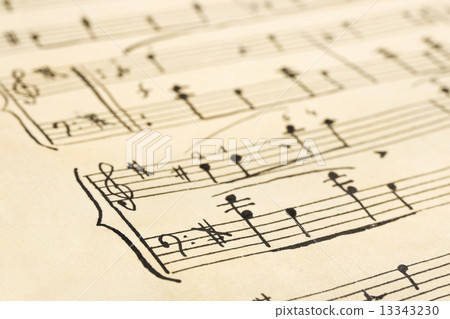 Retro music sheet Retro music sheet 13343230