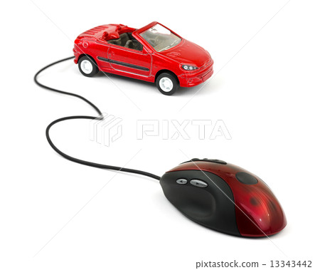 Computer mouse and car Computer mouse and car 13343442