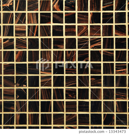 Mix brown shiny glass mosaic 13343473