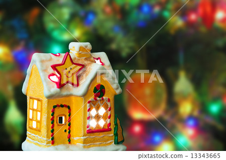 Lighting house and christmas tree 13343665