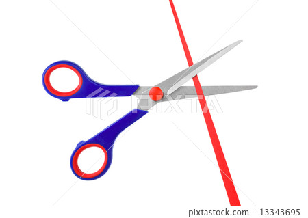 Scissors and ribbon 13343695