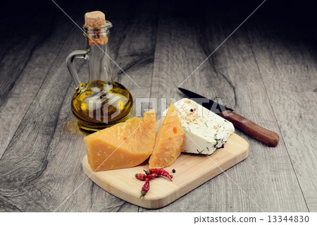 Two kinds of cheese Two kinds of cheese 13344830