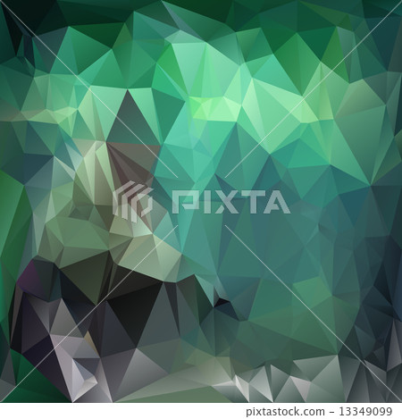 vector polygonal background - triangular design in emerald colors - green vector polygonal background - triangular design in emerald colors - green 13349099
