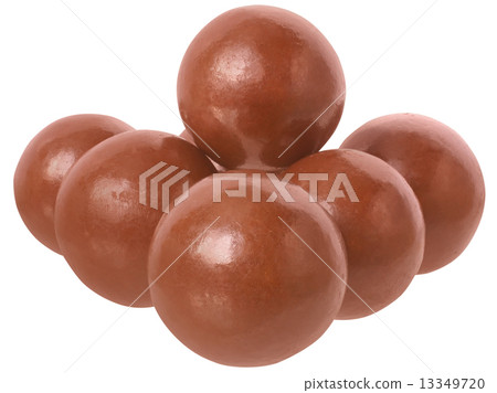 Chocolate balls isolated 13349720