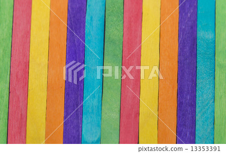 Colorful wooden stripe on vertical Colorful wooden stripe on vertical 13353391