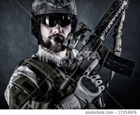 Bearded special forces soldier Bearded special forces soldier 13354976