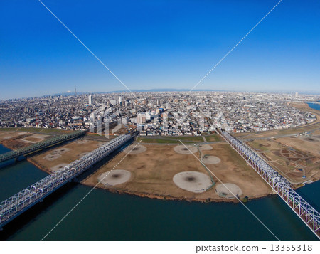 Tokyo viewed from Ichikawa City sky 13355318