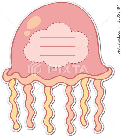 jellyfish, sticker, template for text jellyfish, sticker, template for text 13356494