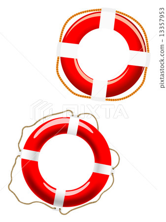Life buoy icons on white Life buoy icons on white 13357953