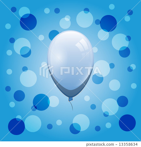 Blue balloon on bokeh background 13358634
