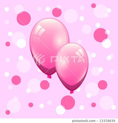 Couple pink balloon on bokeh background Couple pink balloon on bokeh background 13358639