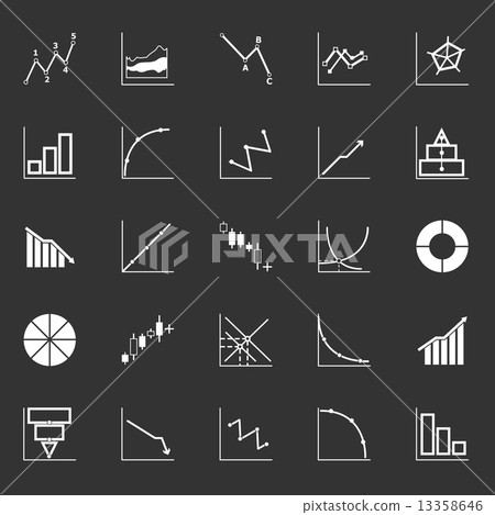 Economic and investment diagram line icon on gray background 13358646