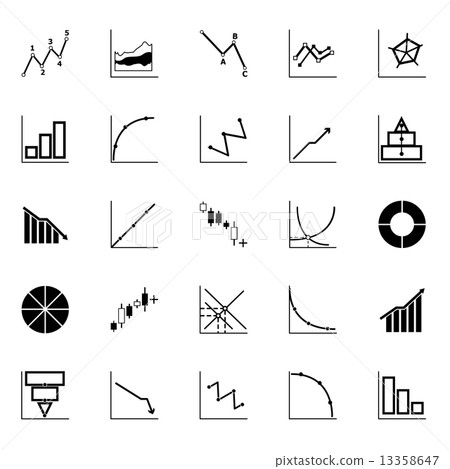 Economic and investment diagram line icon on white background Economic and investment diagram line icon on white background 13358647