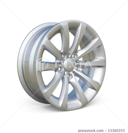 Rendering of an alloy rim isolated on white background 13360355