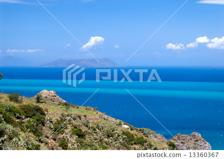 Rocky coast, Tindari, Sicily 13360367