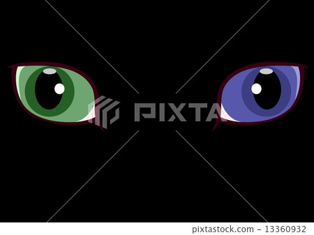 Green and blue odd eyes 13360932
