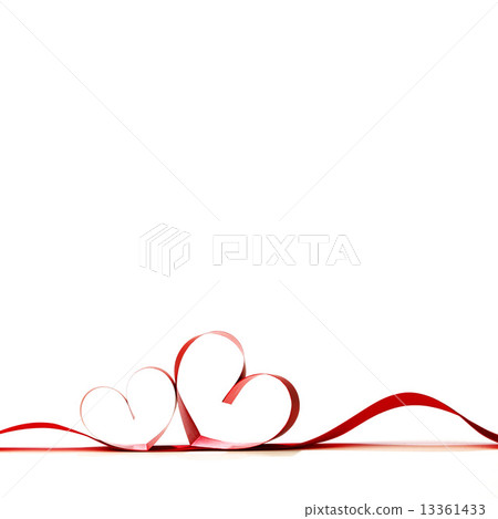 Red heart ribbon bow Red heart ribbon bow 13361433