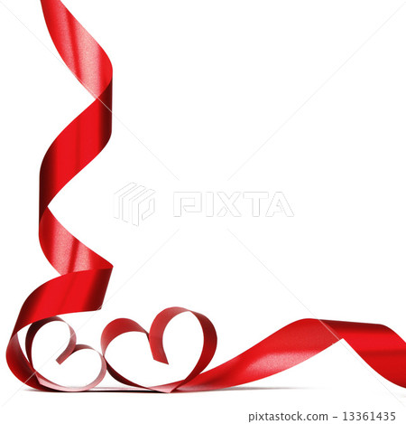 Red heart ribbon bow Red heart ribbon bow 13361435