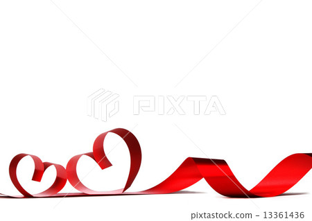 Red heart ribbon bow Red heart ribbon bow 13361436