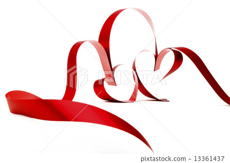 Red heart ribbon bow Red heart ribbon bow 13361437