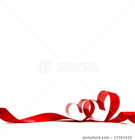 Red heart ribbon bow Red heart ribbon bow 13361438