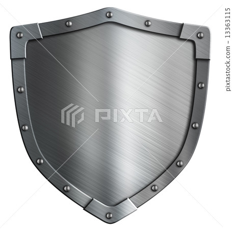 Simple coat of arms metal shield isolated 13363115