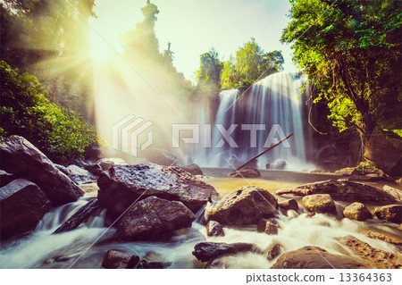 Tropical waterfall Tropical waterfall 13364363