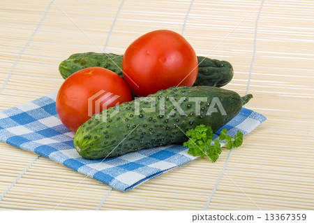 Tomato and cucumber Tomato and cucumber 13367359
