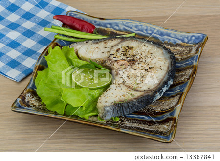 Grilled shark steak 13367841