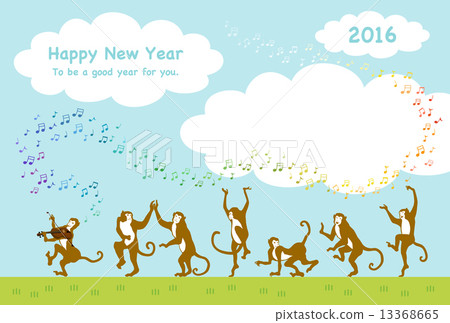 猴子和舞蹈與聲音和附件 13368665