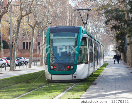 Ordinary tramway on street Ordinary tramway on street 13370331