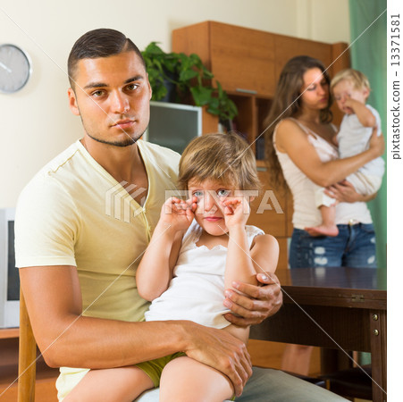 Family with kids having quarrel Family with kids having quarrel 13371581