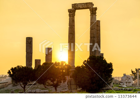 Sunset of Amman Fort (Jordan, Amman) 13373644