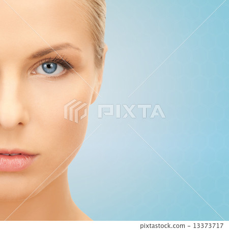 beautiful young woman half face beautiful young woman half face 13373717
