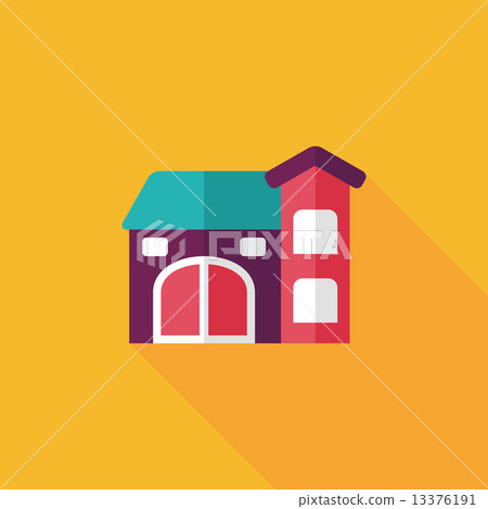 Building house flat icon with long shadow,eps10 Building house flat icon with long shadow,eps10 13376191