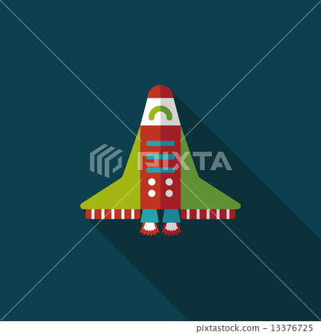 Spaceship flat icon with long shadow,eps10 Spaceship flat icon with long shadow,eps10 13376725