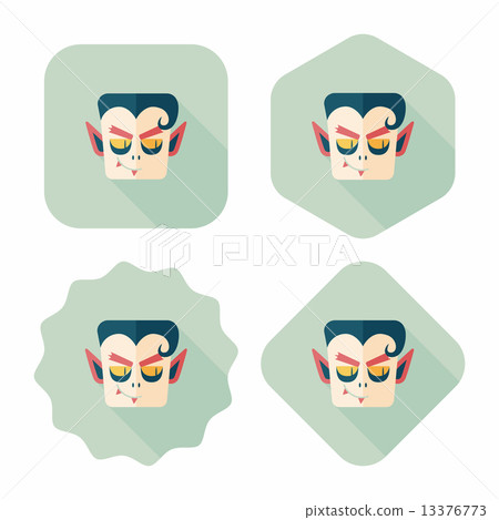 Vampire flat icon with long shadow, eps10 Vampire flat icon with long shadow, eps10 13376773