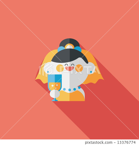 wedding bride flat icon with long shadow,eps10 wedding bride flat icon with long shadow,eps10 13376774
