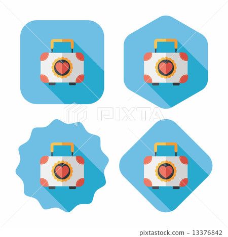 wedding box of cookies flat icon with long shadow,eps10 13376842